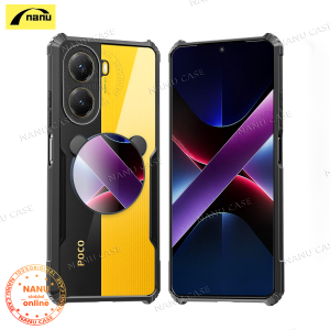 NANU for Xiaomi Poco X7 Pro 5G Phone Case MagSafe Magnetic Selfie Mirror Casing Transparent Acrylic Four Corner Shockproof Camera Lens Protection Slim Thin Cover