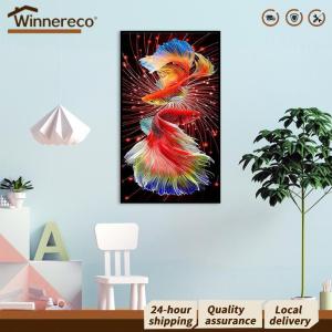 [Winnereco Flagship Mall] 11CT 3 Strand Printed Full Embroidery Koi Fish Needlework DIY Cross Stitch Kit