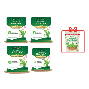 FITGUM Organic Barley Grass Powder 100% Offical Store Slimming Drink Weight Loss Brighten Skin 15 pack