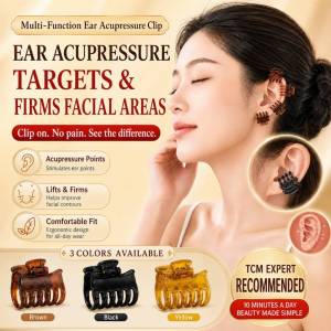 Ear Acupressure Clip Multifunctional Stress Relief Tool/Ear Reflexology Acupoint Massager/Health Care Device For Relaxation