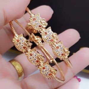 Bundara Acc-037 Gelang anak 0-4 tahun Gelang HK titanium lapis emas 18k