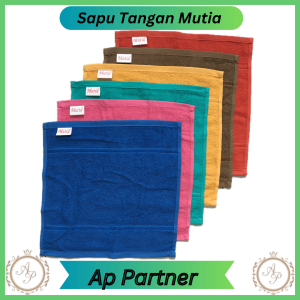 12 Pcs Sapu Tangan Handuk Polos Olahraga Pria Wanita Merk MUTIA | Handuk Salon Kecil Murah
