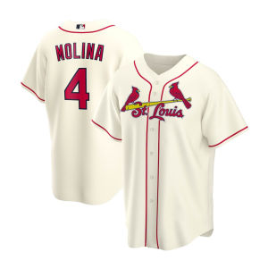 Áo đấu bóng chày MLB của Cardinals St. Louis áo đấu thêu Yadier Molina số 4