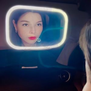 LED Makeup Mirror for Car – Clip-On Sun Visor 3 Lighting Modes Anti-Glare Eye-Care High-Definition Rechargeable