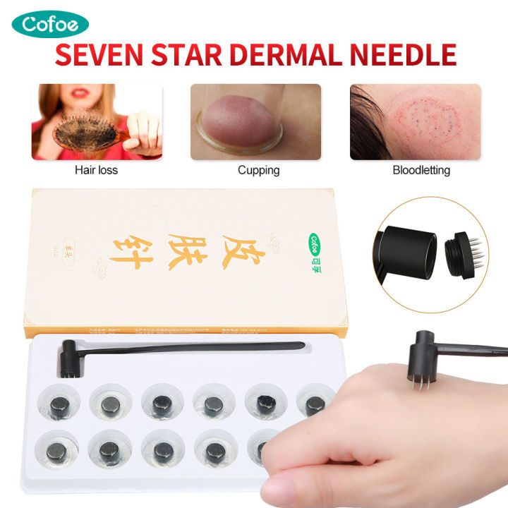 Cofoe 12 in1 Seven Star Blossom Acupuncture Dermal Hammer Needle