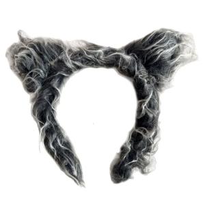 Realistic Gray Animal Ear Hairband Elastic Design For Role Play And Daily Wear Photo Props