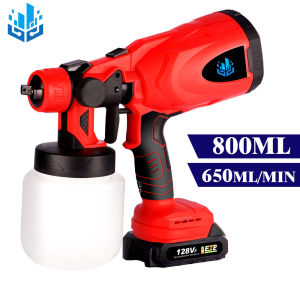 800ML Electric Paint Sprayer Handheld Spray Machine Cordless Paint Sprayers High Power Home Electric Airbrush Easy Spray for Makita 18V Battery