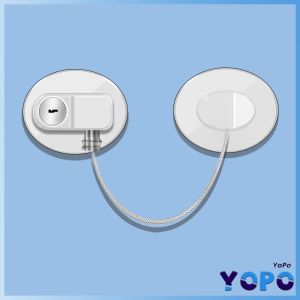 YoPo Childrens Safety Lock Baby Window Safety Limit Lock with Key Refrigerator Door Locks