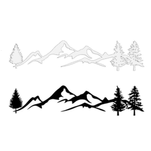 Mountain Vinyl Sticker Reflective Decal Tree Forest Bumper Sticker Door Panel for Cars Windshield Wall Laptop Home Decor