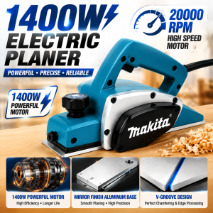 Makita 1400W Electric Wood Power Planer Tool High Power Electric Planer Power Tool
