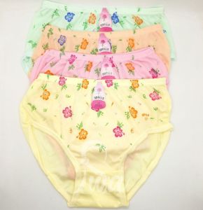 ISWA - 12pcs 6pcs 3pcs Celana Dalam Menstruasi Wanita Lusinan Murah Motif Bunga Bahan Hyget