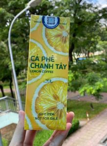 Cà phê giảm cân chanh tây lemon coffee chính hãng có tem check qr cod mẫu mới nhất  túi Zip 30 gói