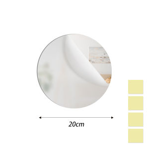 20/30cm Round Acrylic Wall Mirrors Sticker Self-adhesive DIY Wall Mirror 3D HD Soft Mirror Sticker Toilet Bathroom Dressing Counter Mirrors Decoration