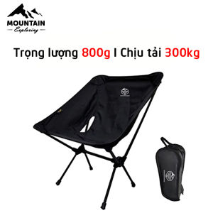 Ghế ngồi cắm trại du lịch câu cá Mountain gấp gọn hợp kim nhôm siêu nhẹ chịu tải 300kg