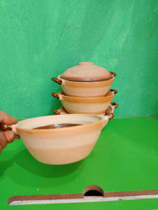 Set 5 nồi đất trán men 17 cm (500ml ) không nấu
