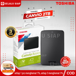 Ready stock Toshiba External Backup Slim Portable 2TB 2.5 USB 3.0 HDD/ Hardisk/ Harddisk External/ Hard Drive Harddisk External Toshiba Canvio Basic 2TB Untuk Desktop Laptop tvbox