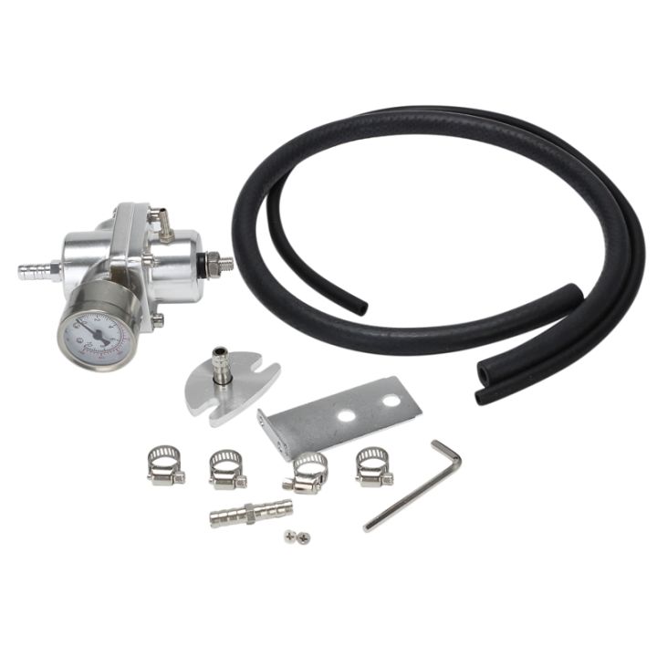 Universal Adjustable Fuel Pressure Regulator Parts Kit+140PSI Gauge+Oil ...