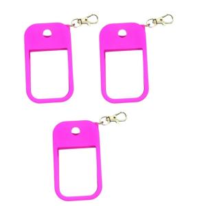 Bảo vệ Silicone đàn hồi cho 30ml chai mỹ phẩm chủ trượt bằng chứng Bìa xách tay Keychain cho phòng tập thể dục