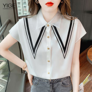 YIGE Áo Kiểu Hàn Quốc Mới 2021 Áo Cánh Nữ Ngắn Tay Mỏng Mùa Hè Thon Gọn