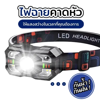 ไฟฉายคาดหัวแท้LEDกันน้ำ ชาร์จใหม่ได้ แบตอึด ไฟคาดหัวแรงสูง ไฟส่องกบ ไฟฉายแบบชาร์จ หม้อแบตคาดหัว HL23