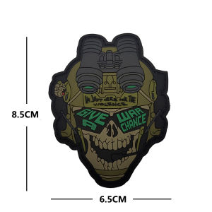 LZD  HaiKe Outdoor Soft Rubber Tactical Military Patch Velcro Morale Medal Badge Skull Animal Armband