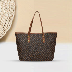 Tote Bag Women Retro Large ShoulderBag Simple Underarmwith Zipper VintageHandbag Sling Bag Fashion VersatileTotebag for School College