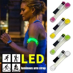 SERAPHYXO Adjustable LED Light Up Armband Glow The Dark Wearable Glow Sports Bracelet Riding Glow Arm Strap Luminous Running Arm Belt Running Walking Cycling