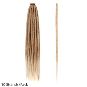 NBANLIKE 10 Strands 36 Inch Synthetic Dreadlock Extension Ombre Color Reggae Style Crochet Braids Hair Fluffy Natural Hippie Dreads American