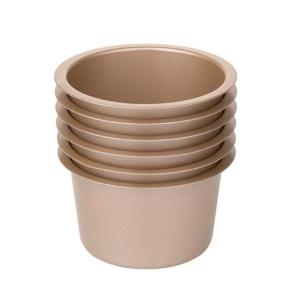 6pcs Muffin Pan Heat Resistant Cupcake Mold Multipurpose Carbon Steel Cake Baking Tool Beginner Friendly Bakewares