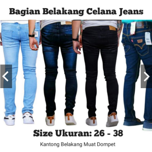 Celana Jeans Pria Panjang Skinny Slim Fit Pensil Melar (Promo)