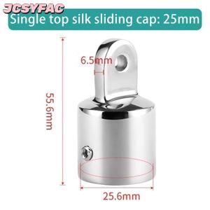 JCSYFAC 1 cái thuyền bimini Top phù hợp boong bản lề Slide cap 19-32mm Ống mắt End Cap bên ngoài mắt End tán Ống thuyền phụ kiện