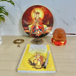 Tranh Phật Tráng Gương Treo Tường Tranh Địa Tạng Vương Bồ Tát - Anan Books