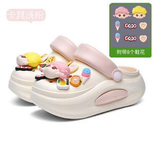 [Free Shipping] WomenS Thick-Soled Outdoor Clogs Height-Increasing Cartoon-Style Cute Non-Slip Thickened And Hollowed-Out Summer Sandals