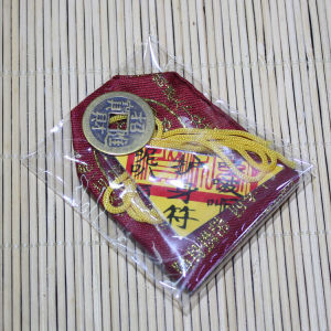 化太岁 已开光护身辟邪 发财 符袋锦袋随身福袋携带铜钱三角符挂件香包香囊刺绣祈化太岁保平安福包 Make A Fortune in The Age of Tai To Ensure The Peace of The Bag