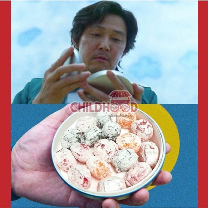 Childhood Malaysia🔥 Fruit Candy Tin(Strawberry)/Squid Game Anak