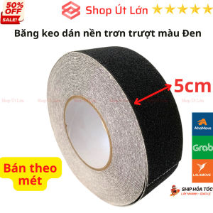 Băng keo nhám màu Đen rộng 5cm dán nền - cầu thang chống trơn trượt bán theo mét - Shop Út Lớn