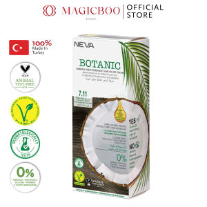 Magicboo Neva Botanic  (Vegan) Ammonia Free Permanent Hair Color Cream 7.11 - Intense Ash Blonde  60ml