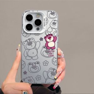 เคสสำหรับ iPhone 15 Pro Max 14Pro 13 12เคสแข็งป้องกันการกระแทก [หมีพูห์น่ารัก] Shin Momoko