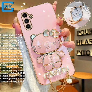 ฝาครอบกระจกแต่งหน้าสำหรับ Samsung Galaxy A02 A02S A05S A10 A10S A12เคสโทรศัพท์ A13จี้แฟชั่นขั้นสูงเคสโทรศัพท์ S