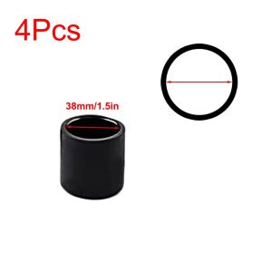 MIRELINA Round Chair Leg Caps Square Non-slip Furniture Leveling Feet Anti-slip Pads Black Pipe Plugs Furniture Protection