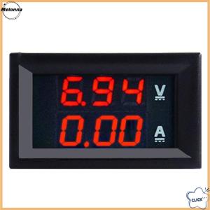 Follow Get More【Metonna】 DC 0-100V 10A Digital Voltmeter Ammeter Dual Display Voltage Detector Current Meter Panel Amp Volt Gauge 0.28&quot Red Blue LED