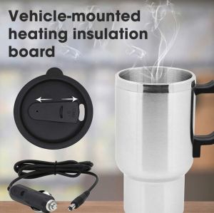 HOL Car Heating Cup 12/24V Water Heater Kettle Electric Coffee Tea Boiling Heated Mug Water Travel kettle For Car