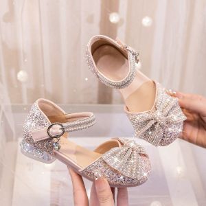 [Free Shipping] Girls Sandals Princess Shoes 2026 New Summer ChildrenS Crystal Shoes Baby High Heels Girls Summer Style