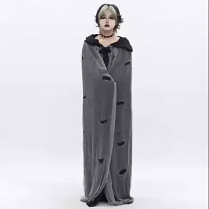 Halloween Hooded Cloak Medieval Cosplay Costume Witch Zombie Cloaks.for Men Women Halloween Party Terror Costumes