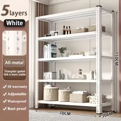 100% Metal 3/4/5 Layers Shelves Rack Heavy Duty Load 800KG Steel Rack Shelf Storage Rack No Rust Shelf#HJ03#HJ06