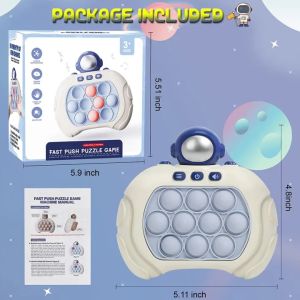 New Original Quick Push Game Pop Up Fidget Bubble Electronic Pop Game Light Anti-Stress Toys For Adult Child Gift With Box