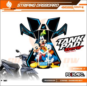 MICKEY MOUSE STICKER STRIPING DASHBOARD PELINDUNG DASHBOARD TANKPAD BEAT DELUXE 2020 2021 2022 2023