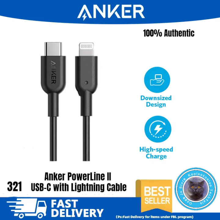 Anker 321 Powerline II USB-C with Lightning Cable high-speed