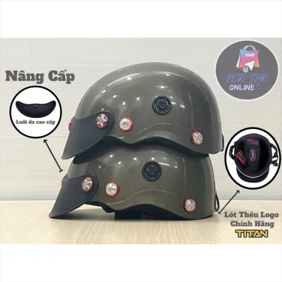 [TẶNG TEM BIKER] Nón Bảo Hiểm CHÍNH HÃNG TITAN - Sơn Nhiều Màu - Phủ NaNo - Gắn 7 ốc Salaya Siêu Ngầu