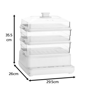 st-home 📢 พร้อมส่งมาก!! เครื่องนึ่งไฟฟ้า 3 ชั้นทําอาหารแบบบูรณาการ เครื่องนึ่งไฟฟ้าอเนกประสงค์  หม้อนึ่งไฟฟ้า 32L เก็บอาหาร  ป้องกันเชื้อโรค กันแมลง ถนอมอาหาร LK